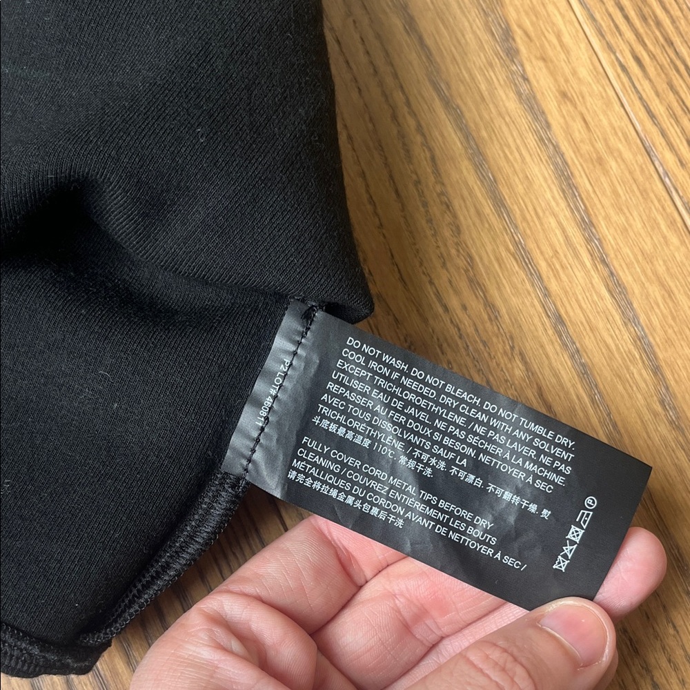 Theory Black Drawstring Pullover Hoodie View 5